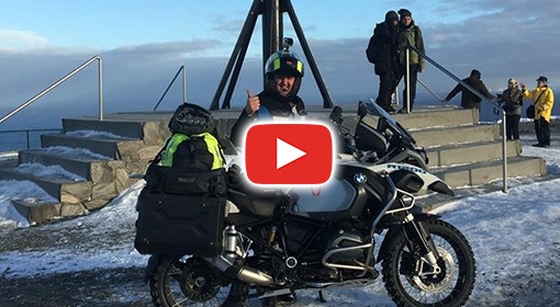 Vidéo du voyage hivernal en BMW 1200 GS de Lolo pour le Cap Nord en Norvège